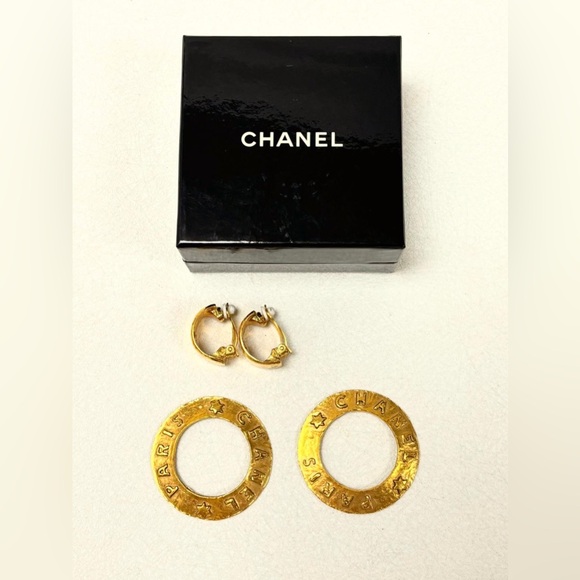 💫 CHANEL hoop earrings / vintage hoop 💫 - Picture 11 of 13